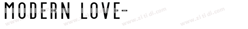 modern love字体转换